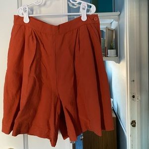 Vintage Orange High Waisted Shorts